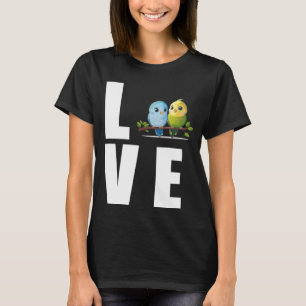 Camiseta Love Budget Mãe Bugerigar Parakeet Bird 10