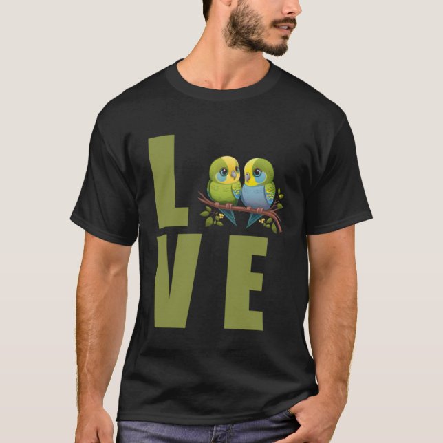 Camiseta Love Budget Mãe Bugerigar Parakeet Bird 17 (Frente)