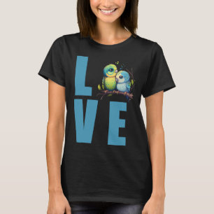 Camiseta Love Budget Mãe Bugerigar Parakeet Bird 8