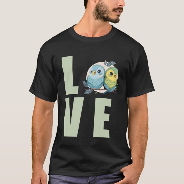 Camiseta Love Budgie Mom Budgerigar Parakeet Bird 19 (Frente)