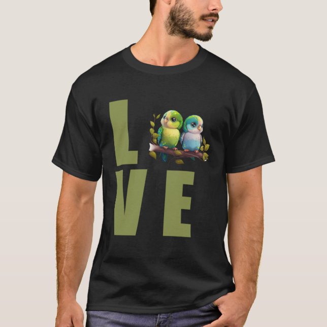 Camiseta Love Budgie Mom Budgerigar Parakeet Bird 4 (Frente)