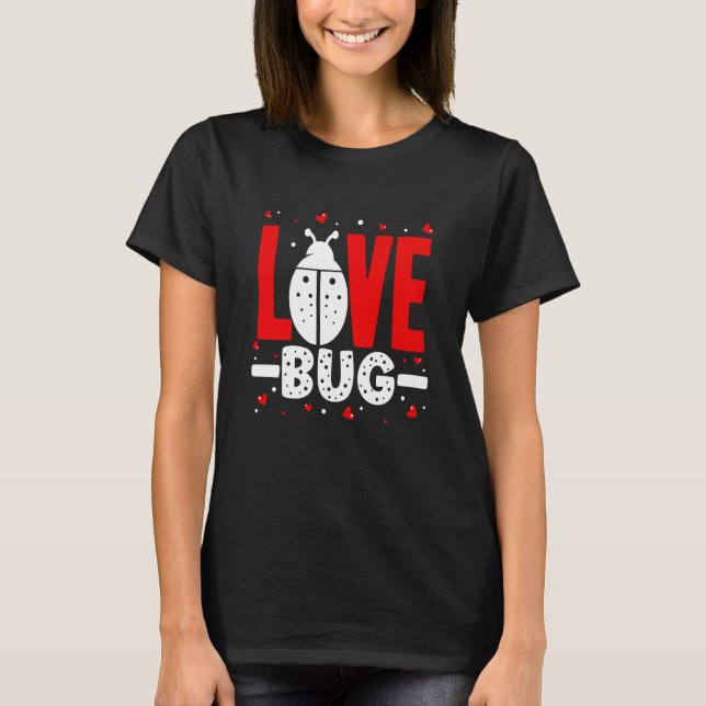 Camiseta Love Bug Valentine's Day Good Luck Nature Date Cou (Frente)