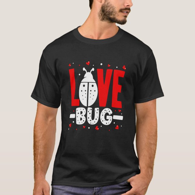 Camiseta Love Bug Valentine's Day Good Luck Nature Date Cou (Frente)