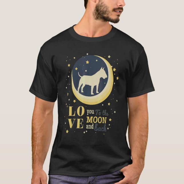 Camiseta Love Bull Terrier To Moon (Frente)