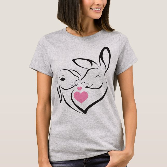 Camiseta Love Bunnies Rabbit (Frente)