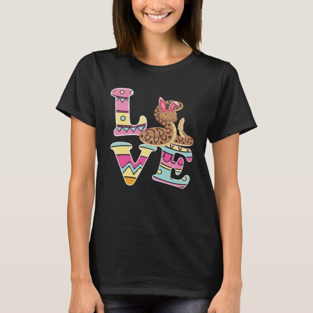 Camiseta Love Bunny Ball Python Eggs Hunting Happy Easter D (Frente)