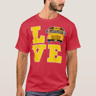 Camiseta Love Bus Driver Love School Bus Bus School Bus