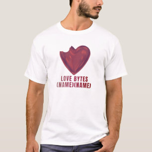Camiseta Love Bytes Personalizados