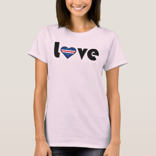Camiseta Love Cabo Verde Flag Heart Shirt