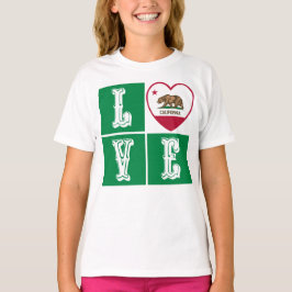 Camiseta Love California State Flag Hearde Pride