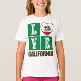 Camiseta Love California State Flag Hearde Pride