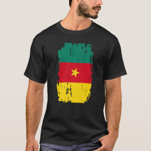 Camiseta Love Camarões Vintage Camarões Flag