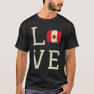 Camiseta Love Canada Day Maple Proud Canadian Flag Canadá