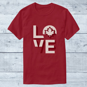Camiseta Love Canada Maple Leaf