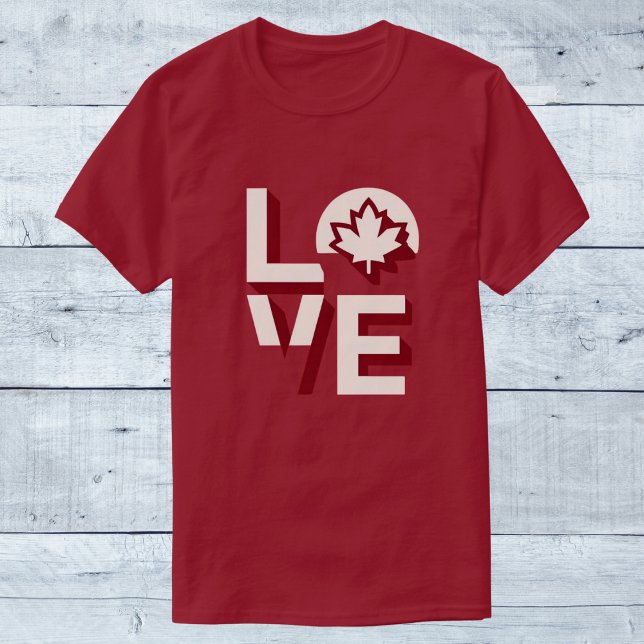 Camiseta Love Canada Maple Leaf (Criador carregado)