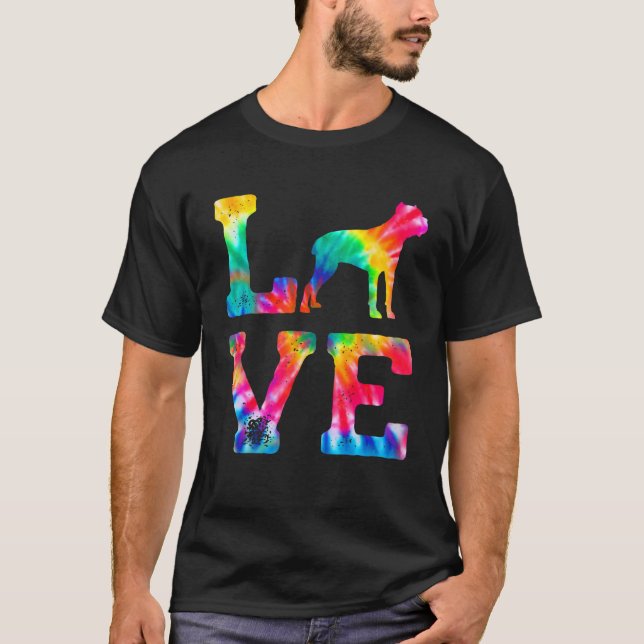 Camiseta Love Cane Corso Tie Tie Dog Mãe Pai (Frente)