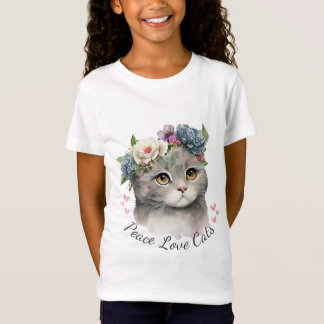Camiseta Love Cat Kid Girl