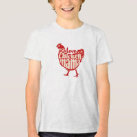 Camiseta Love Chicken Mama – Estilo Rústico de Faz