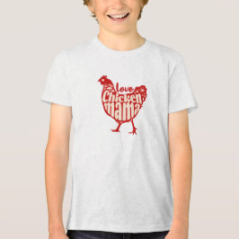 Camiseta Love Chicken Mama – Estilo Rústico de Faz