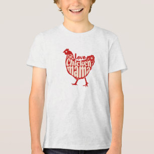 Camiseta Love Chicken Mama – Estilo Rústico de Faz