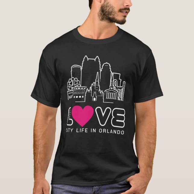 Camiseta Love City Life In Orlando (Frente)