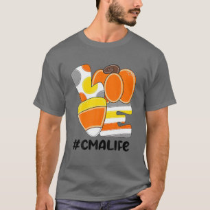 Camiseta Love CMA Life RN LPN CNA Candy Corn Pumpkin Hallow