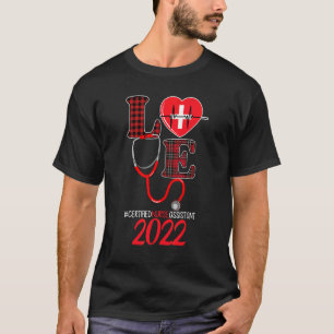 Camiseta Love Cna Nurse Heartbeat 2022 Orgulhoso Enfermando