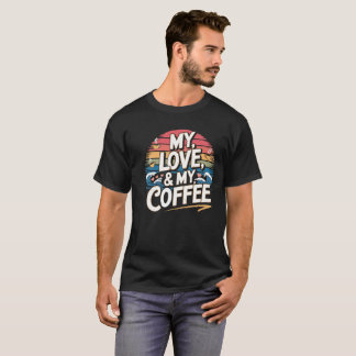 Camiseta Love Coffee Typografia T-shirt