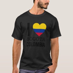 Camiseta Love Colombia Bogotá Souvenir Sinalizador Mapa Col