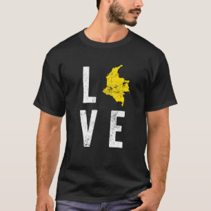 Camiseta Love Colombia Map Colombian National Independence 