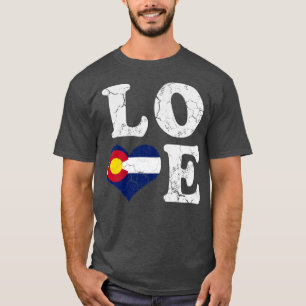 Camiseta Love Colorado Flag Home Family Fade