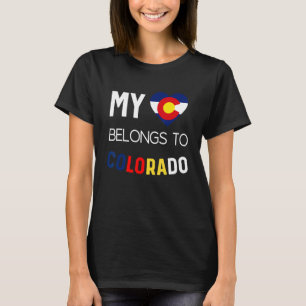 Camiseta Love Colorado State Denver Flag Map Souvenir Monte
