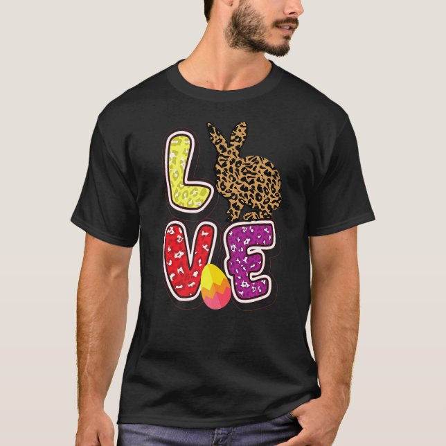 Camiseta Love Cony Egg Women Leopard Letting Gra (Frente)