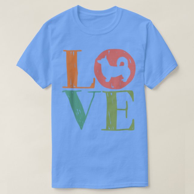 Camiseta Love Corgi Cute Retro Dog Lover 774 (Frente do Design)