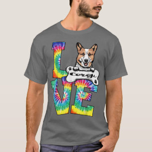 Camiseta Love Corgi Tie Dye Rainbow Dog Lover