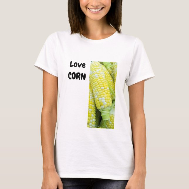 Camiseta Love Corn cita T-shirt (Frente)