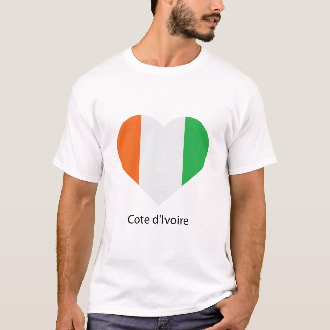 Camiseta Love Cote d'lvoire Flag (Frente)