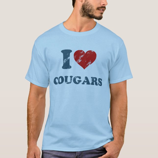 Camiseta Love Cougars Vintage T-Shirt (Frente)