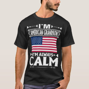 Camiseta Love Country Flag American Grandson Calm Gift