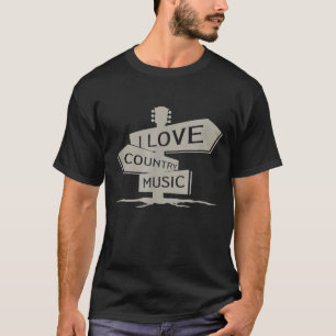 Camiseta Love Country Music Banjo Guitar Player