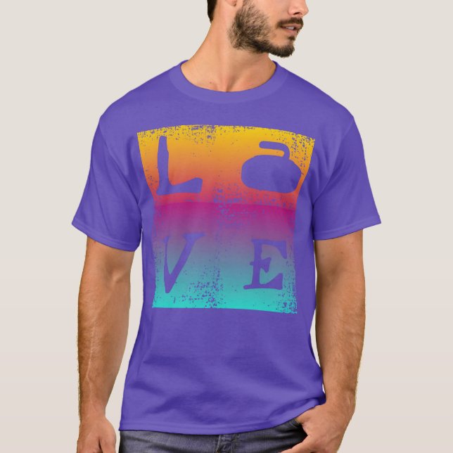 Camiseta Love curling vintage (Frente)