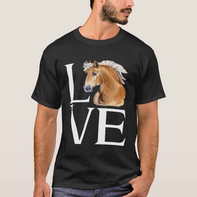 Camiseta Love Cute Haflinger Horse (Frente)