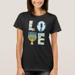 Camiseta Love Cute Hanukkah Chanukah Menorah Pajama Matchin<br><div class="desc">Amar a Família Correspondente Chanukah Chanukah Menorah Pajama</div>