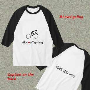 Camiseta Love Cycling and text sobre T-Shirt do ciclista po