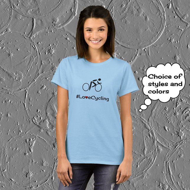 Camiseta Love Cycling, ciclista (Criador carregado)