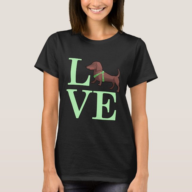 Camiseta Love Dachshund (Frente)