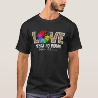 Camiseta LOVE Daisy Autism Awareness Needs No Words Kids Bo