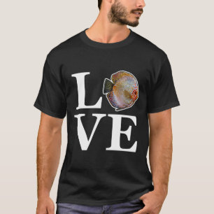 Camiseta Love Discus Fish Retro Fish Keeper Aquarium Hobby