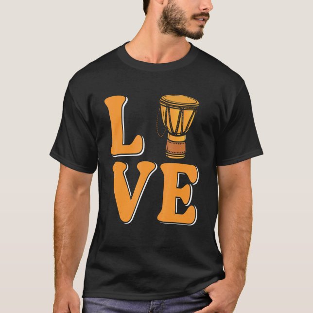 Camiseta Love Djembe Drum (Frente)