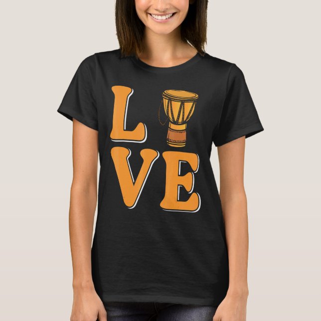 Camiseta Love Djembe Drum (Frente)
